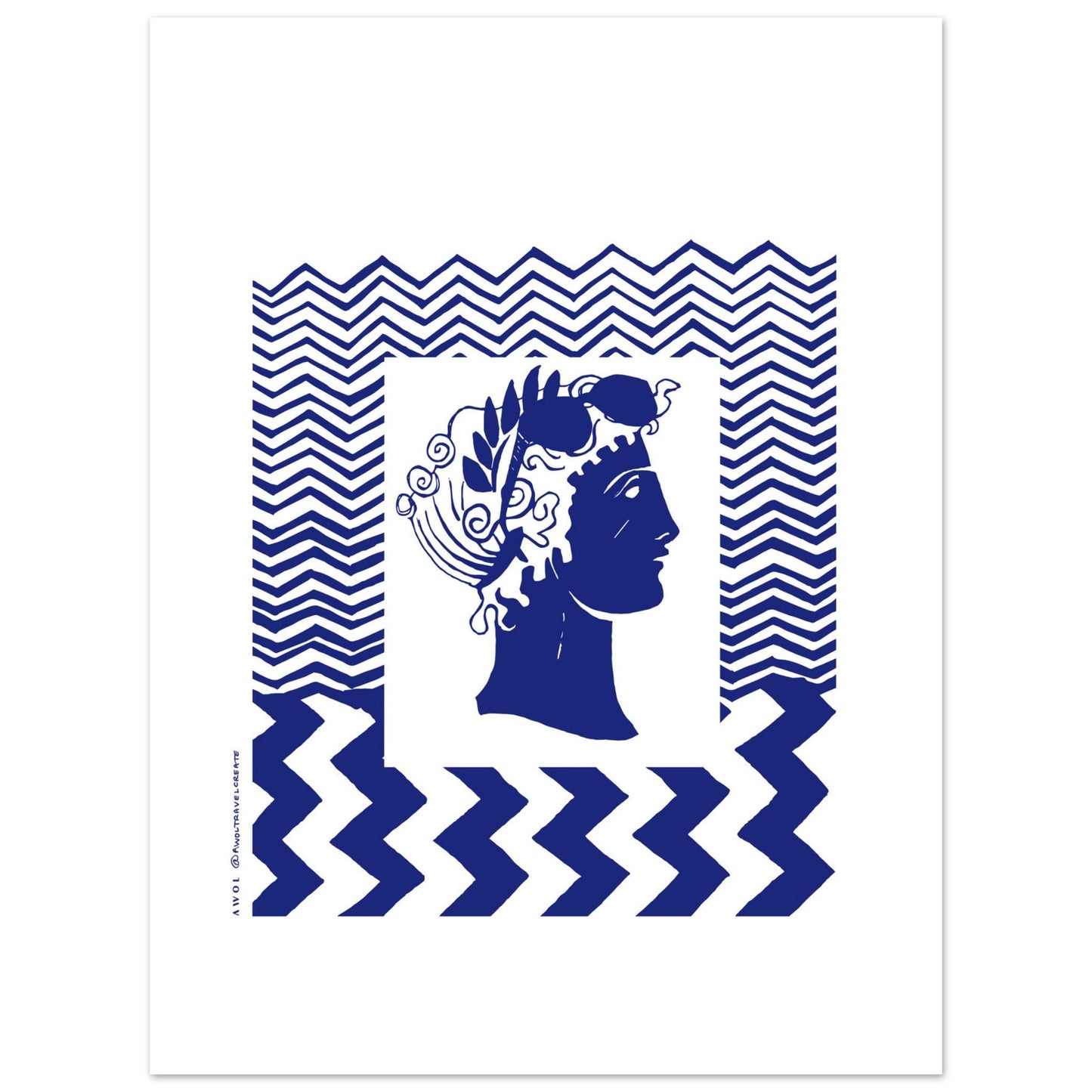 Beach Wall Art, Man Looking At The Sea, Modern Portrait Poster Print - Creations Awol