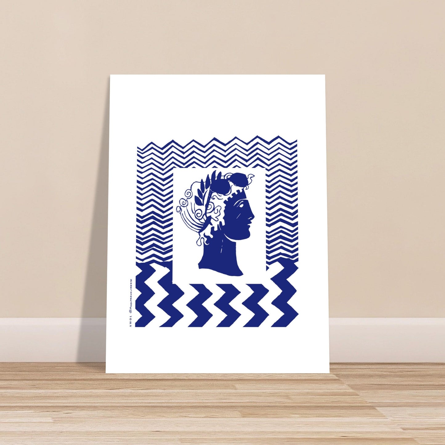 Beach Wall Art, Man Looking At The Sea, Modern Portrait Poster Print - Creations Awol