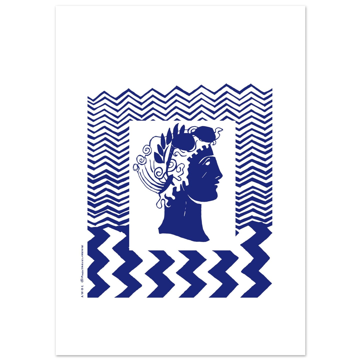Beach Wall Art, Man Looking At The Sea, Modern Portrait Poster Print - Creations Awol