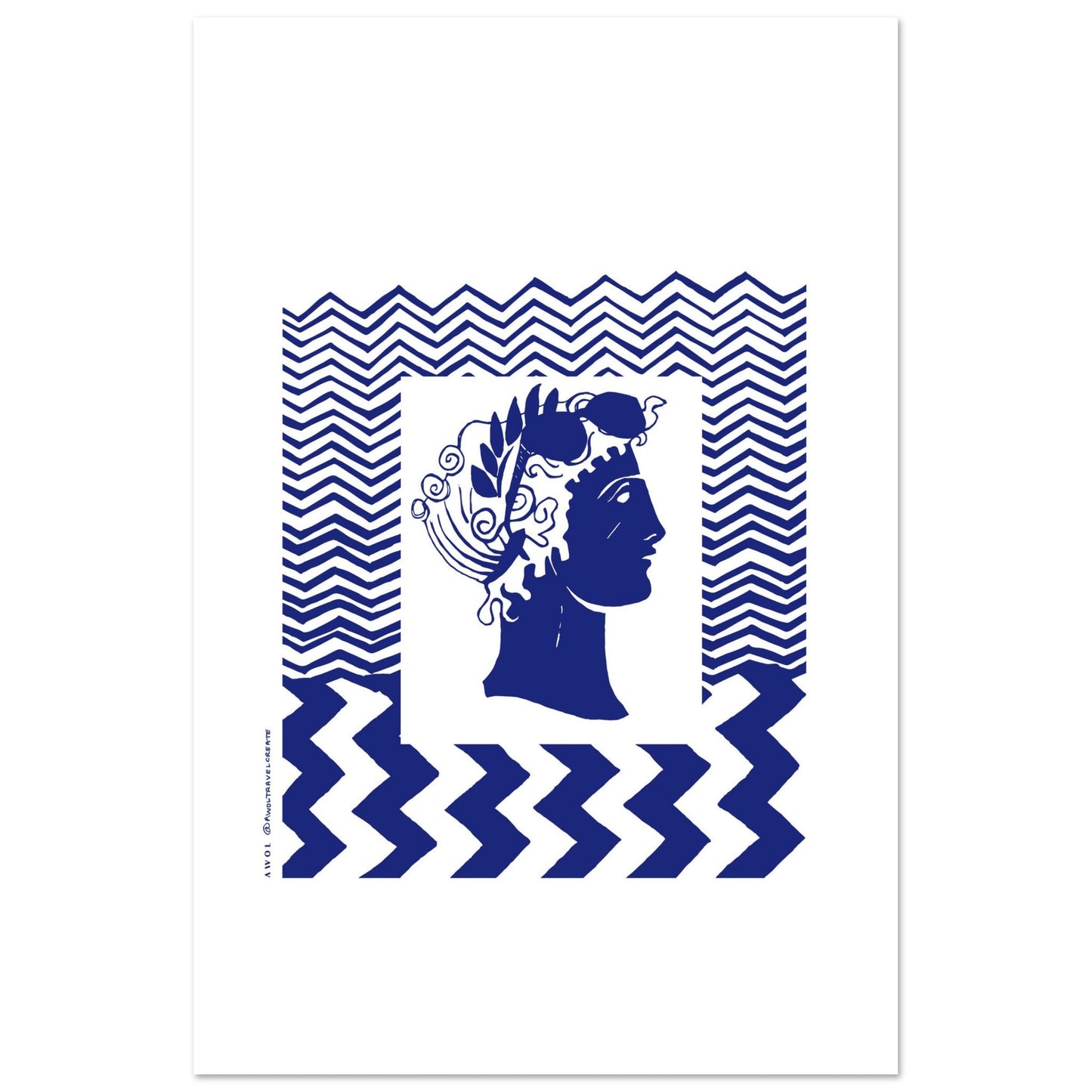 Beach Wall Art, Man Looking At The Sea, Modern Portrait Poster Print - Creations Awol