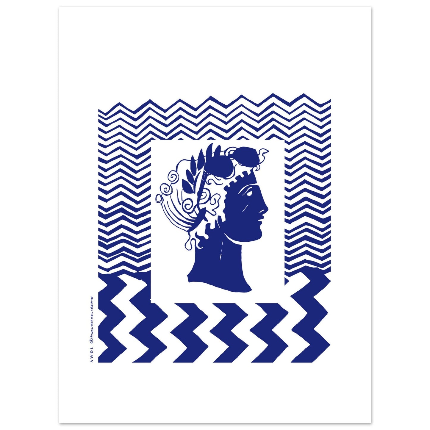 Beach Wall Art, Man Looking At The Sea, Modern Portrait Poster Print - Creations Awol