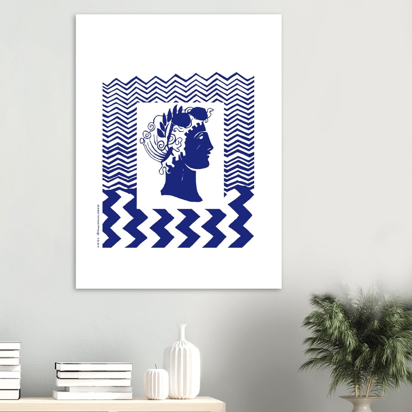 Beach Wall Art, Man Looking At The Sea, Modern Portrait Poster Print - Creations Awol