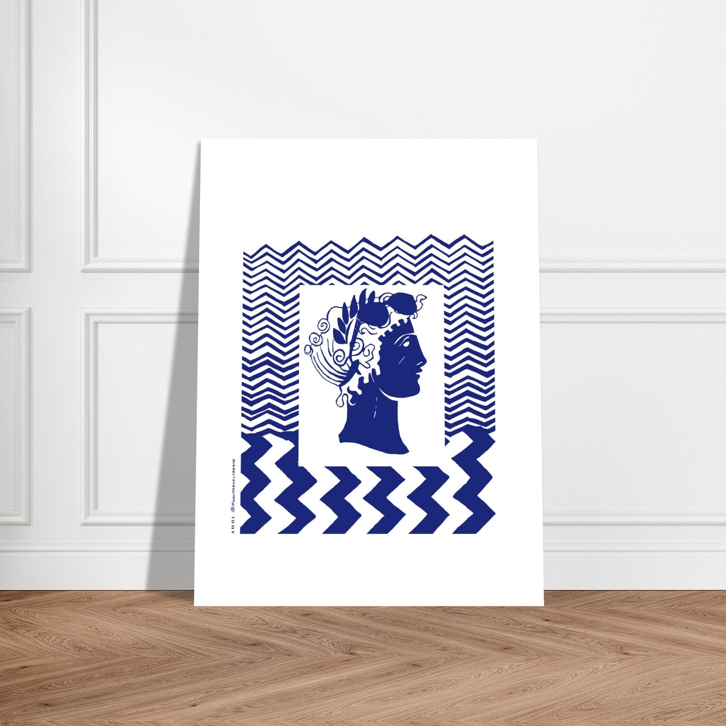 Beach Wall Art, Man Looking At The Sea, Modern Portrait Poster Print - Creations Awol