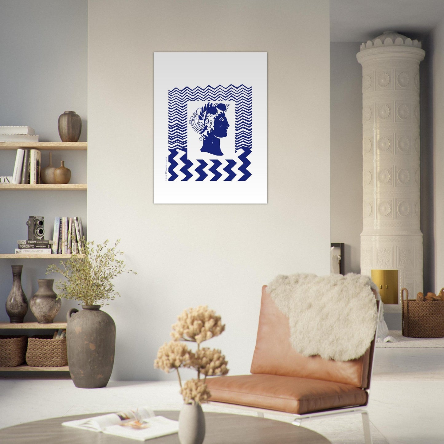 Beach Wall Art, Man Looking At The Sea, Modern Portrait Poster Print - Creations Awol