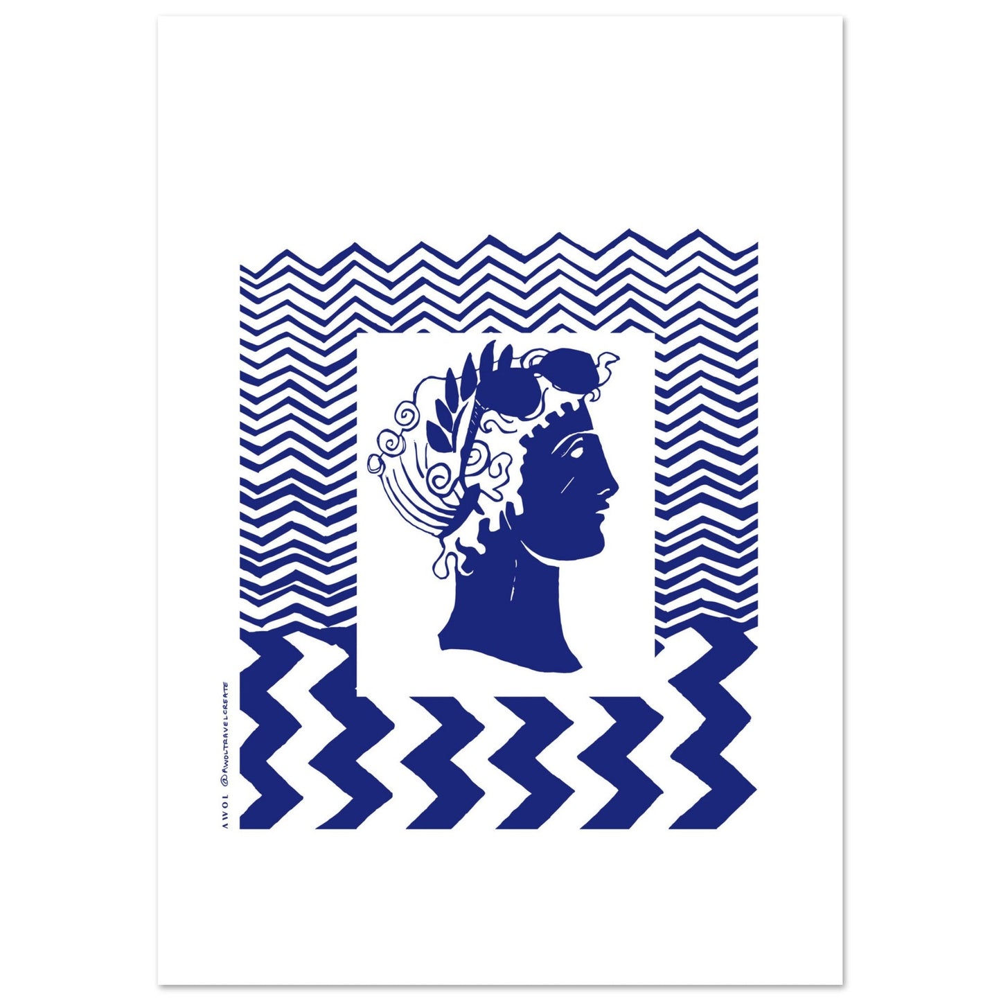 Beach Wall Art, Man Looking At The Sea, Modern Portrait Poster Print - Creations Awol