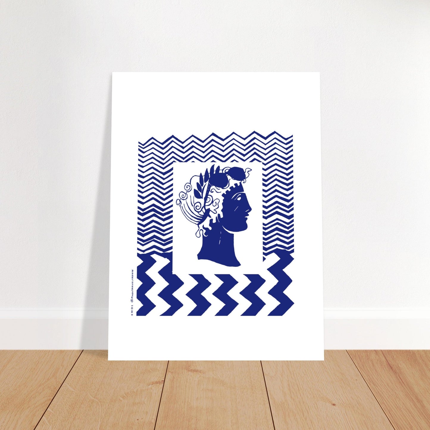 Beach Wall Art, Man Looking At The Sea, Modern Portrait Poster Print - Creations Awol
