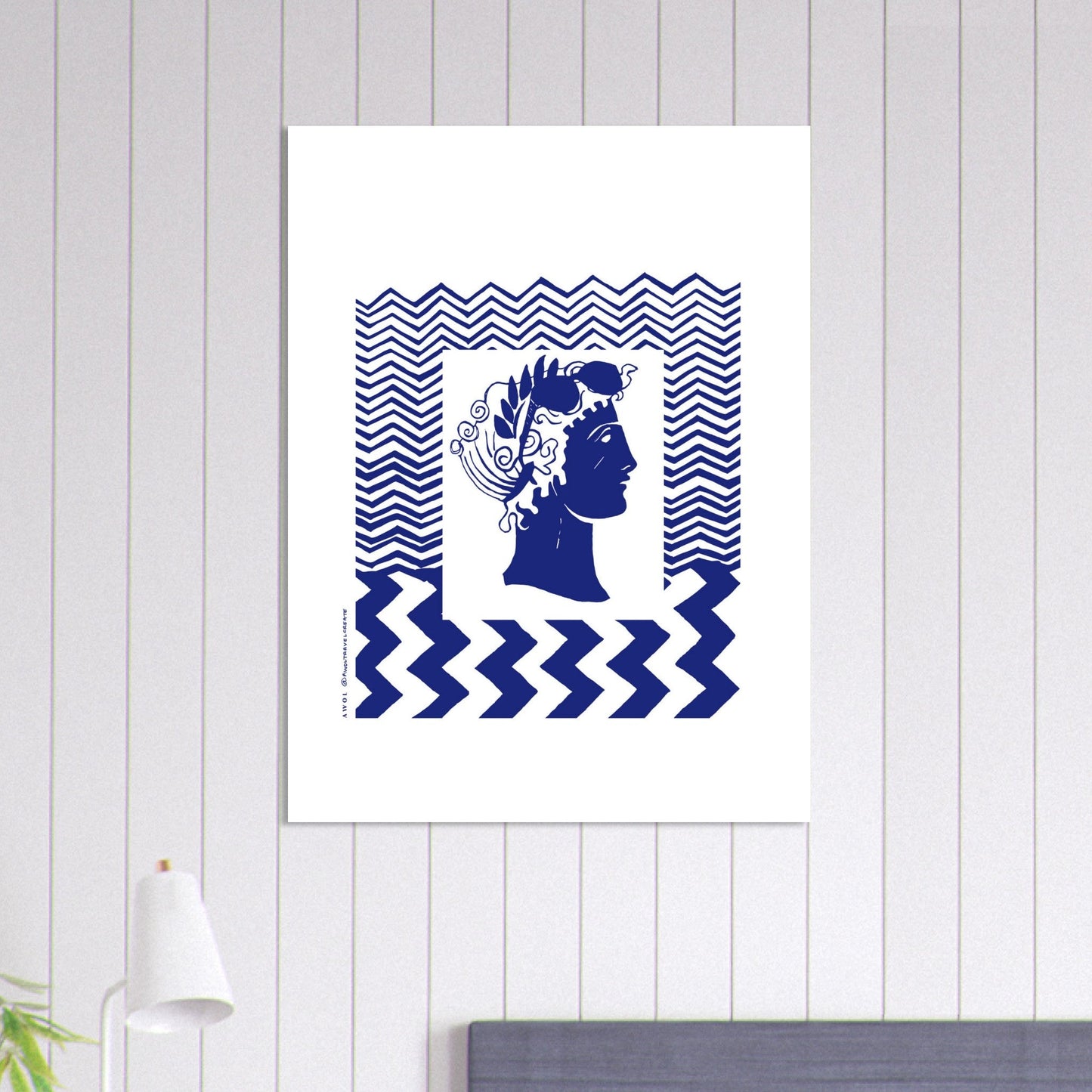 Beach Wall Art, Man Looking At The Sea, Modern Portrait Poster Print - Creations Awol