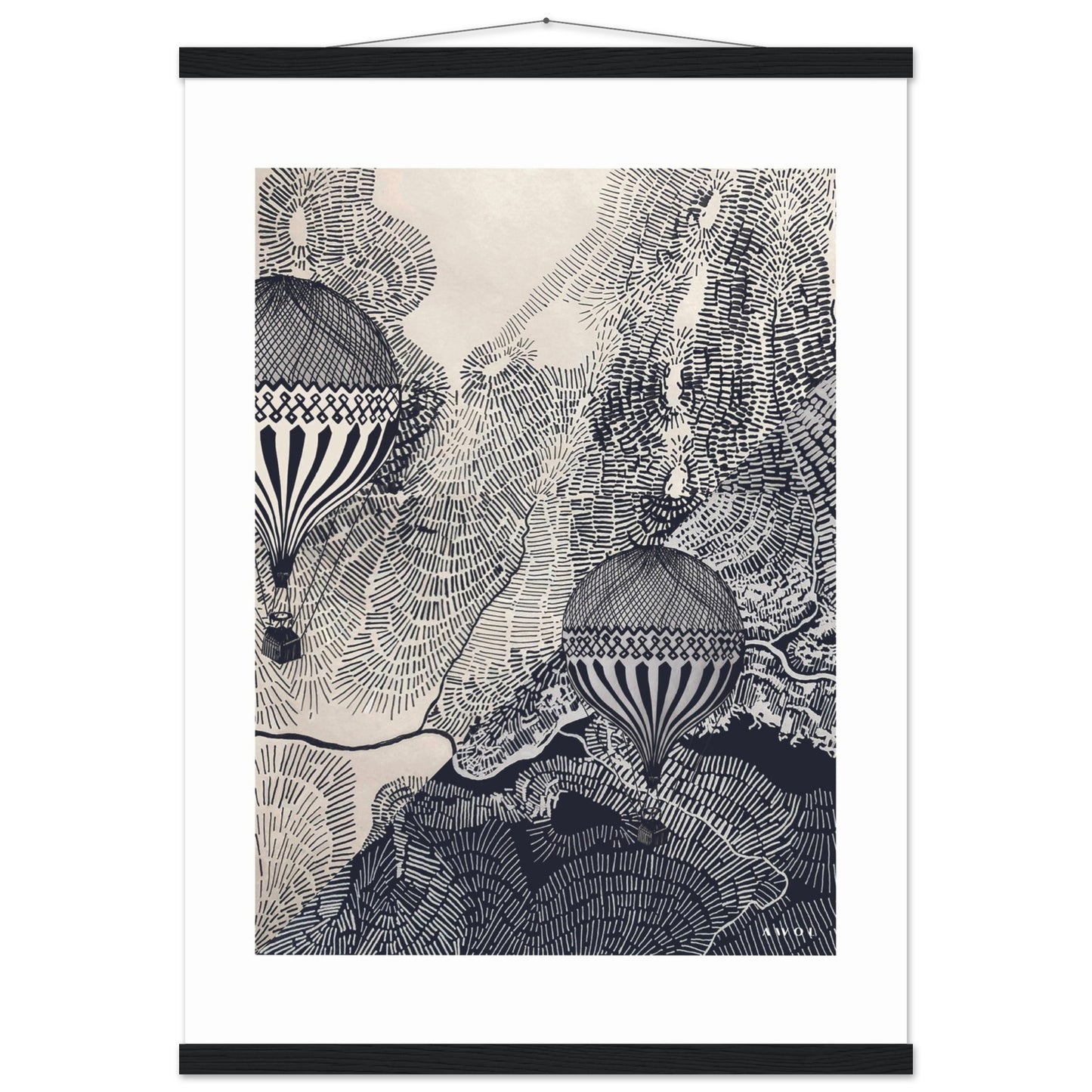 Dream Big Art Print: Vintage Travel In The Sky, Poster With Hanger