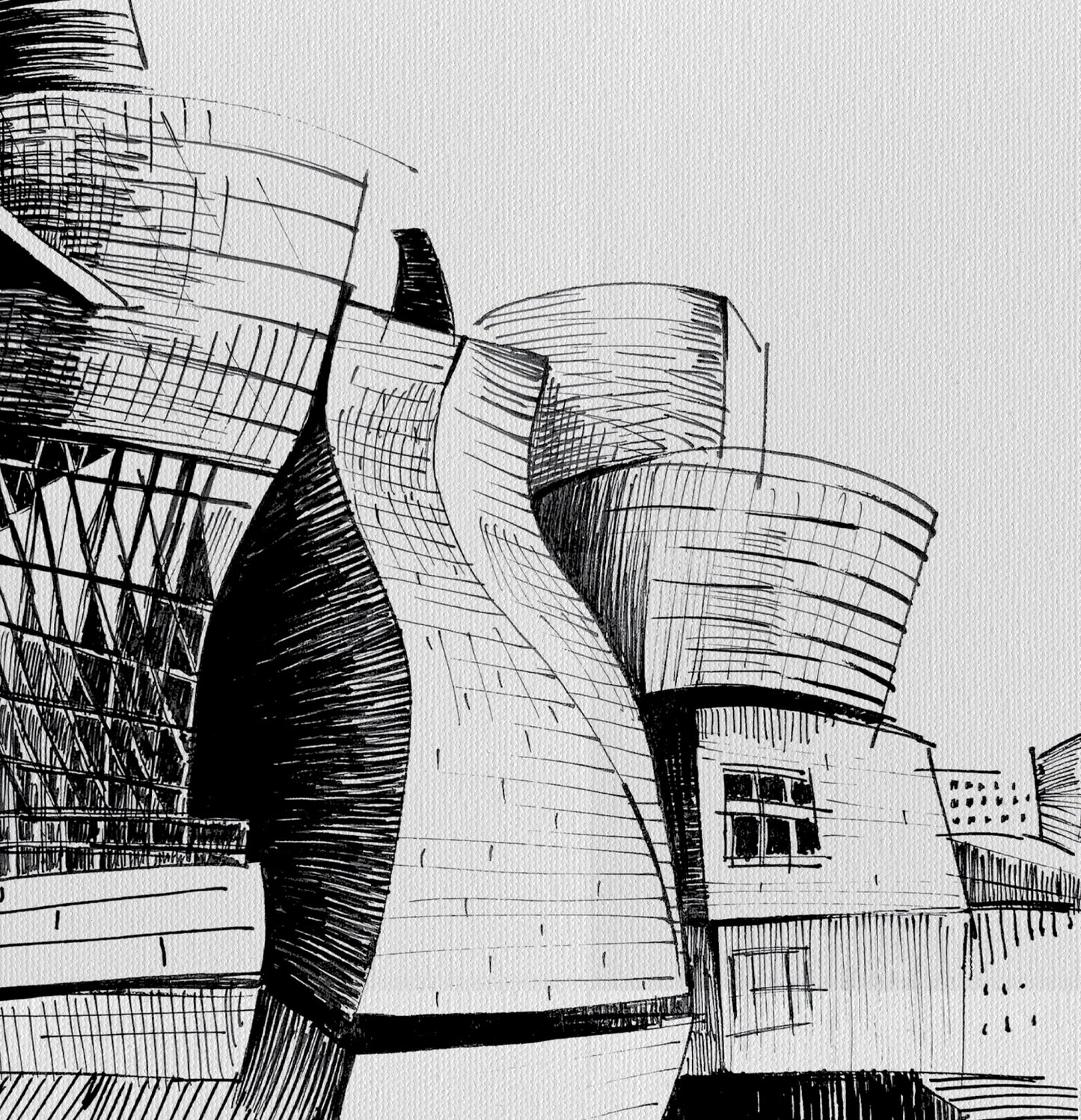 The Guggenheim Bilbao, Modern Architecture Wall Art: Canvas Print