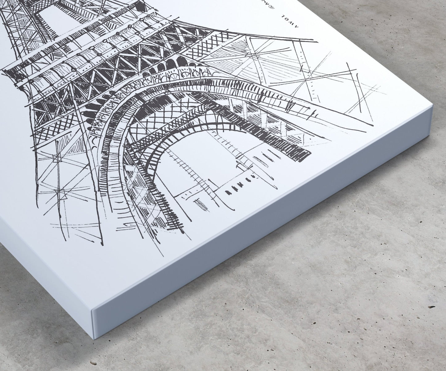 Black And White City Art Print, Paris Wall Art With Eiffel Tower: Canvas Art Print - Creations Awol