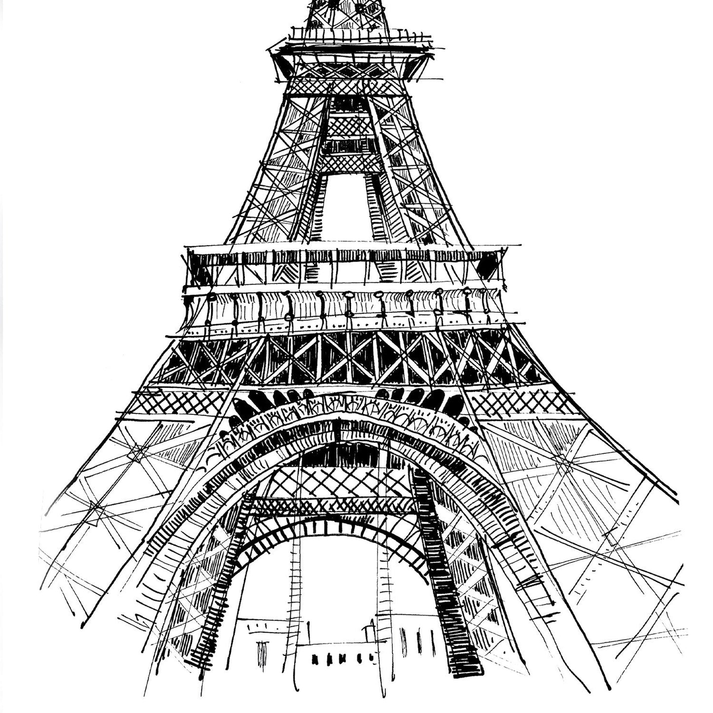 Black And White City Poster, Paris Wall Art With Eiffel Tower: Framed Art Print - Creations Awol