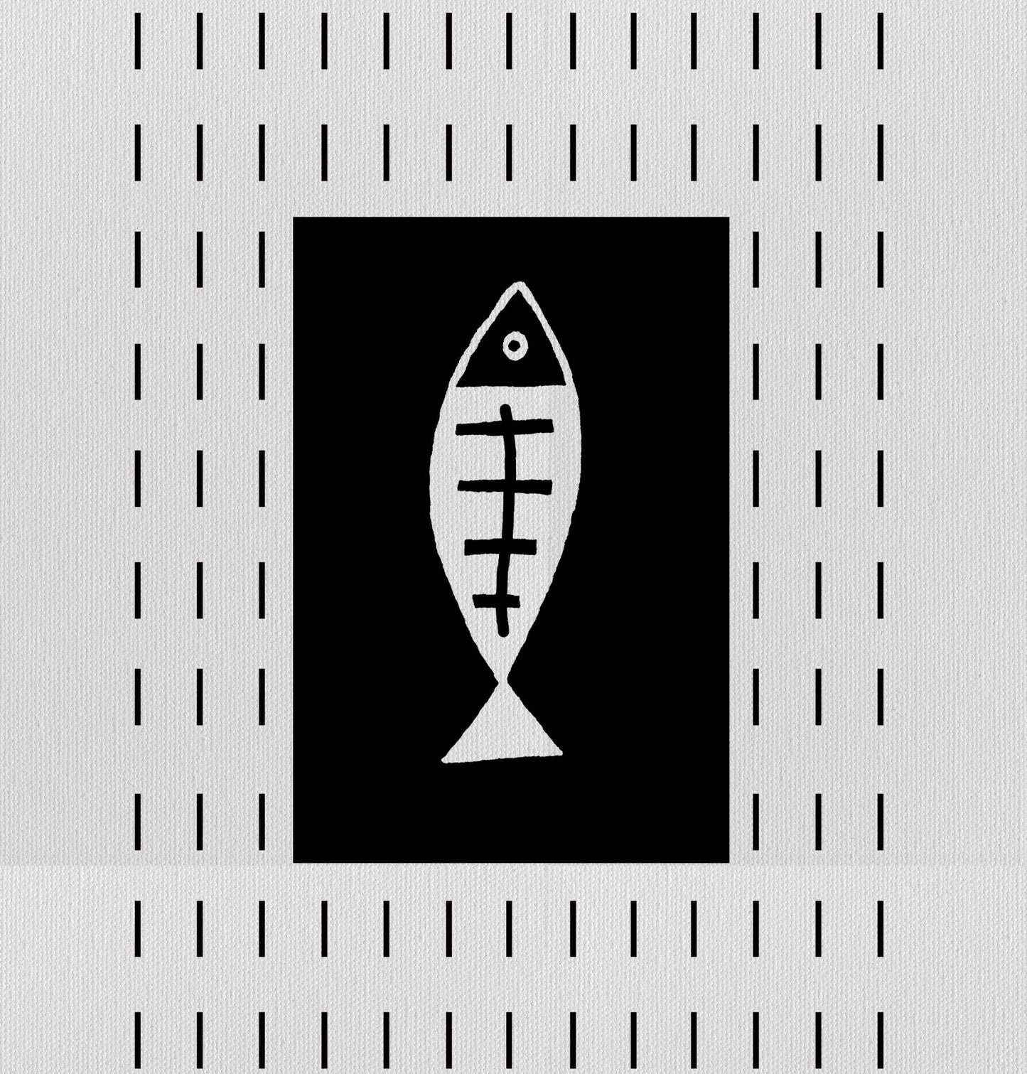 Black and White Fish Art, Scandinavian Wall Art Print On Canvas - Creations Awol