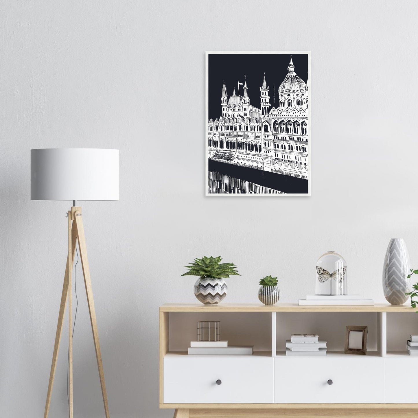 Budapest Art, An Evening Along The Danube River: Framed Art Print - Creations Awol