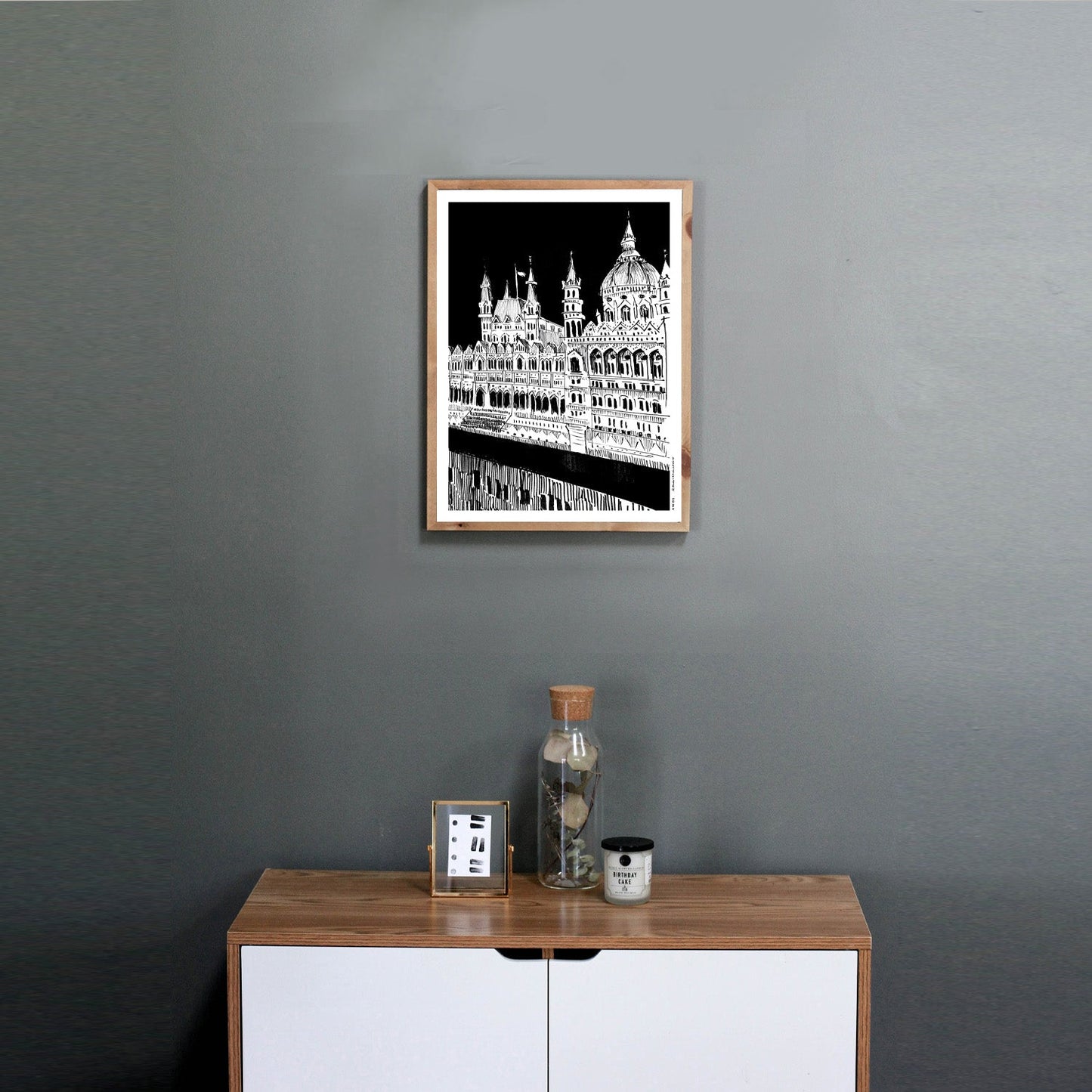 Budapest Art, An Evening Along The Danube River: Framed Art Print - Creations Awol