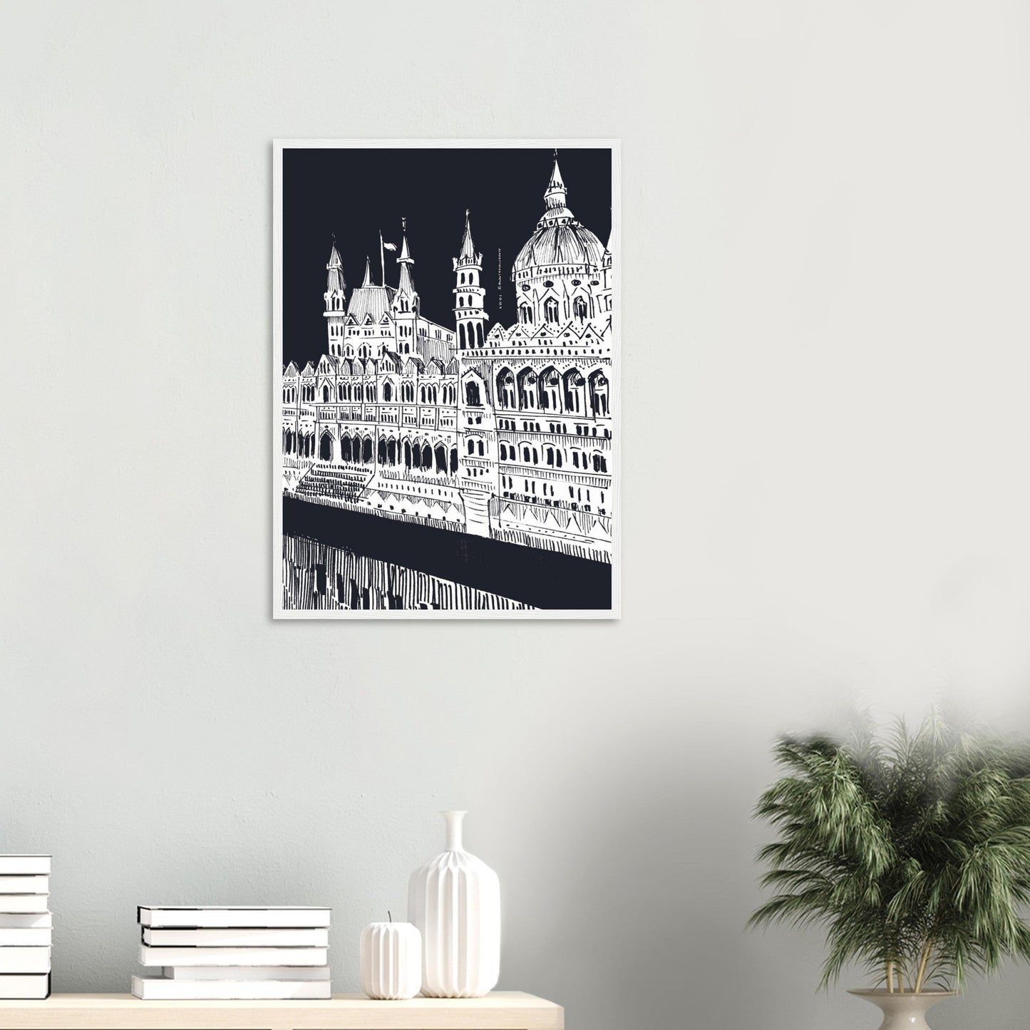 Budapest Art, An Evening Along The Danube River: Framed Art Print - Creations Awol