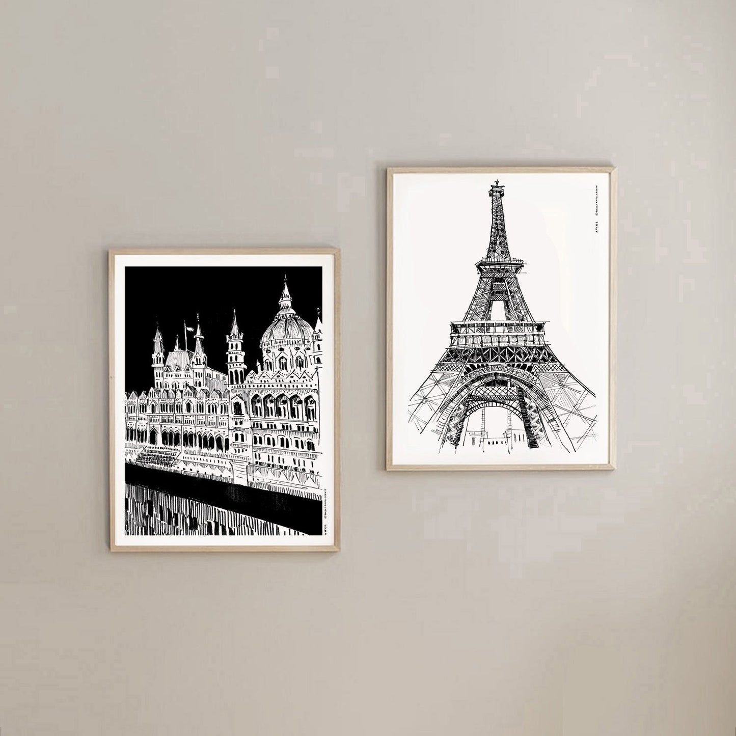 Budapest Art, An Evening Along The Danube River: Framed Art Print - Creations Awol