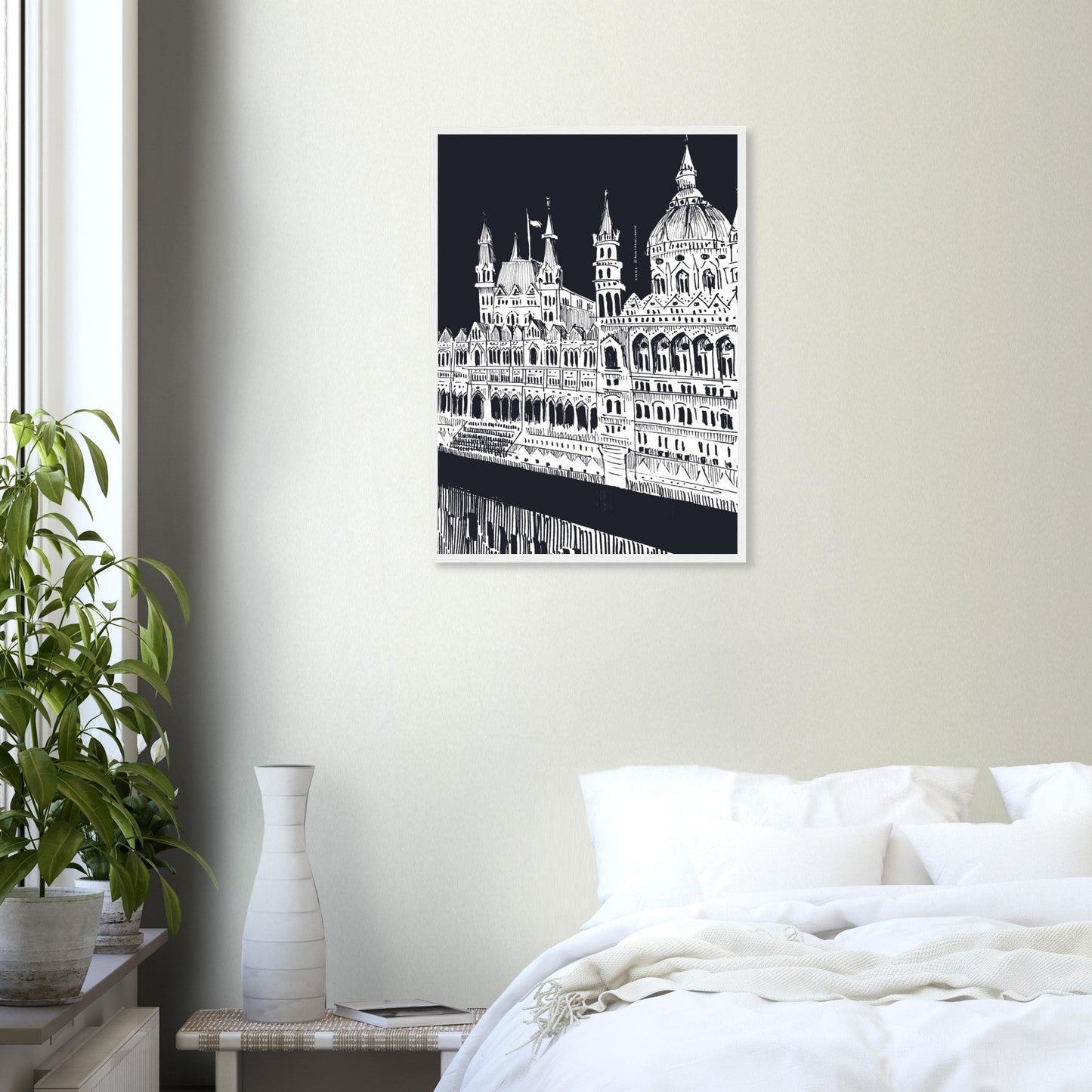 Budapest Art, An Evening Along The Danube River: Framed Art Print - Creations Awol
