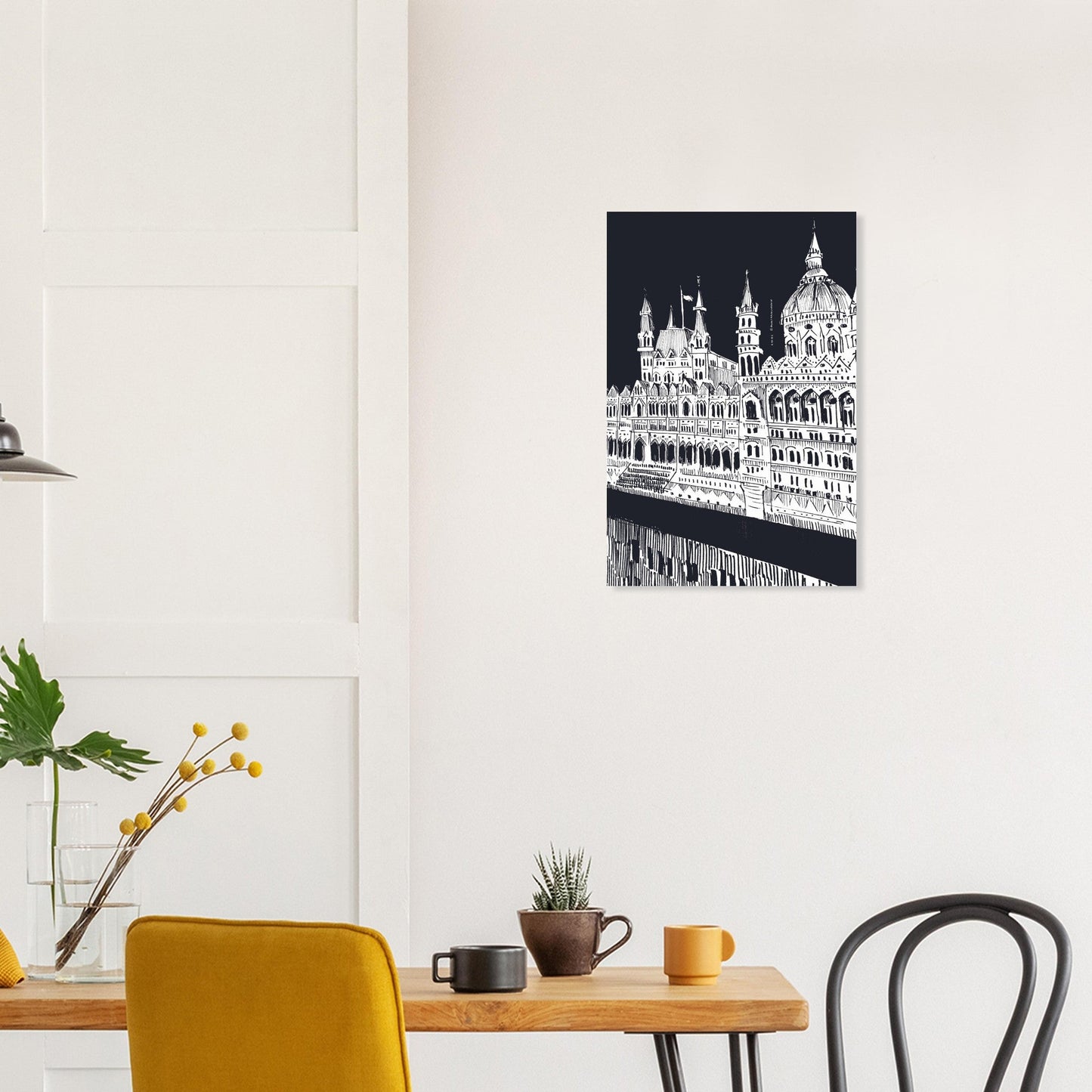 Budapest City Art Print, Castle On The Danube River: Travel Poster Print - Creations Awol