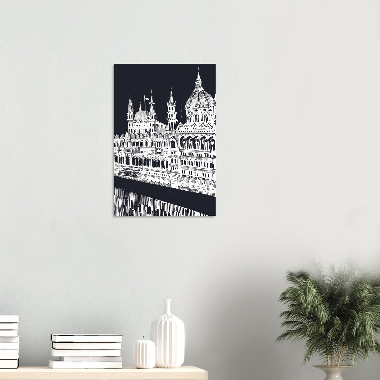 Budapest City Art Print, Castle On The Danube River: Travel Poster Print - Creations Awol
