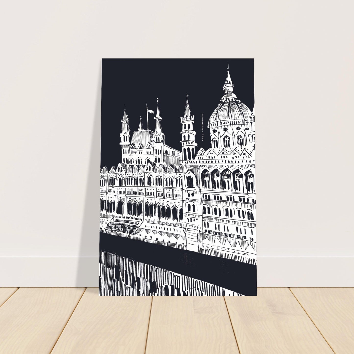 Budapest City Art Print, Castle On The Danube River: Travel Poster Print - Creations Awol