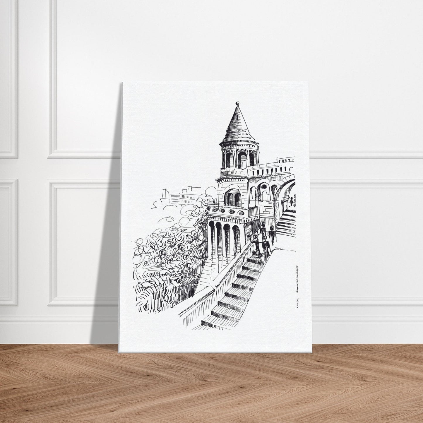Budapest City Artwork, European Castle, Hungary Art On Canvas Print - Creations Awol