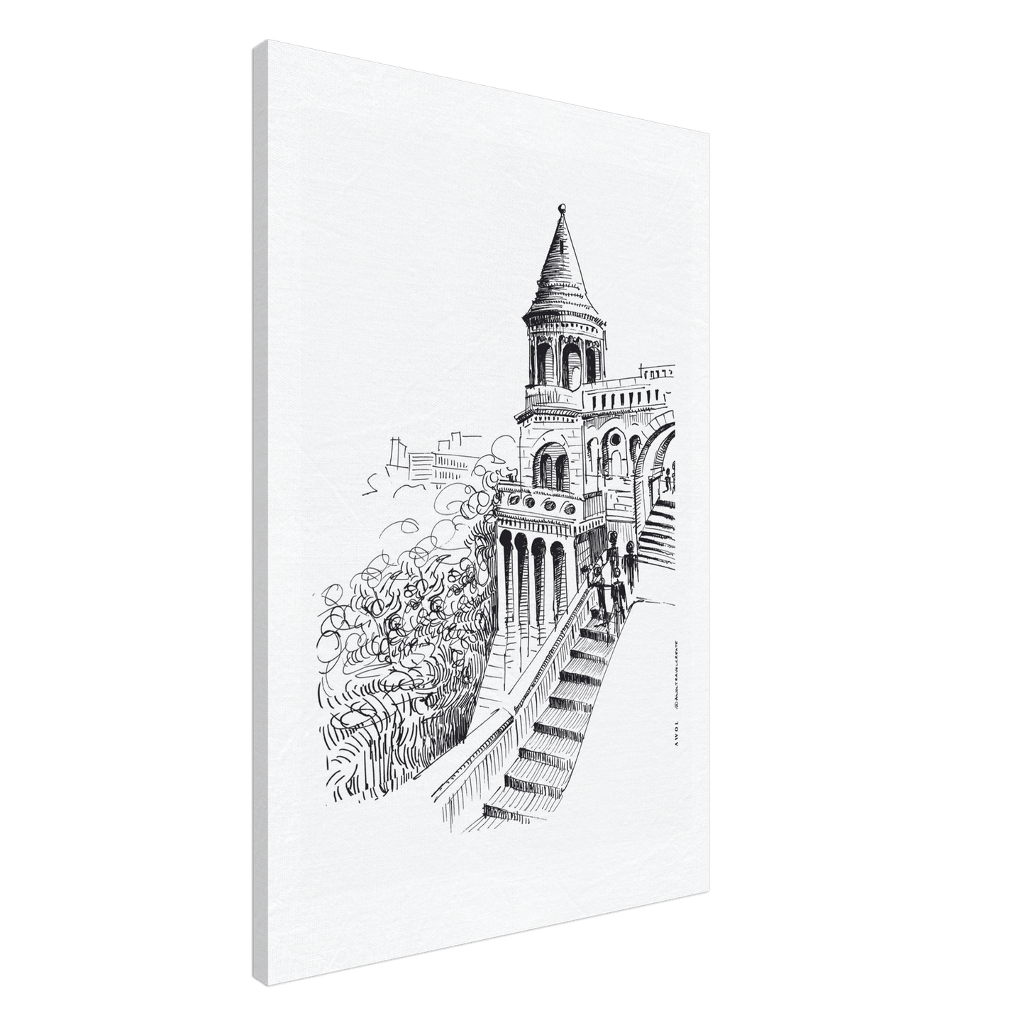 Budapest City Artwork, European Castle, Hungary Art On Canvas Print - Creations Awol