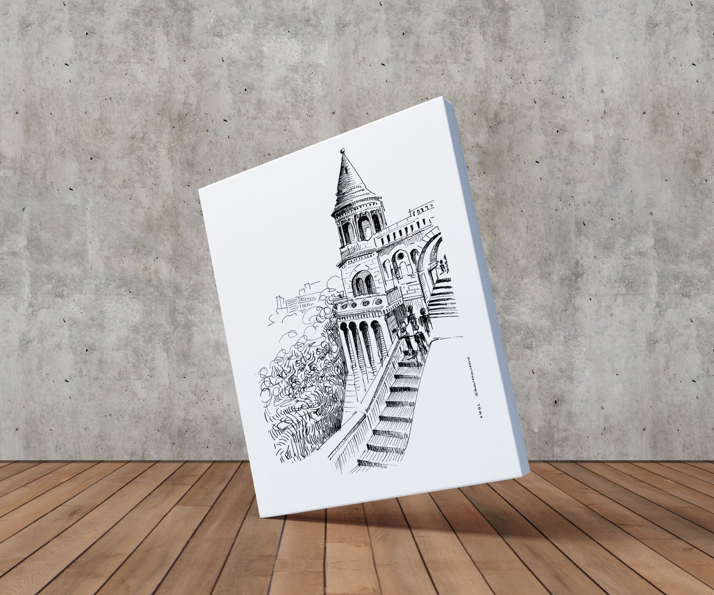 Budapest City Artwork, European Castle, Hungary Art On Canvas Print - Creations Awol