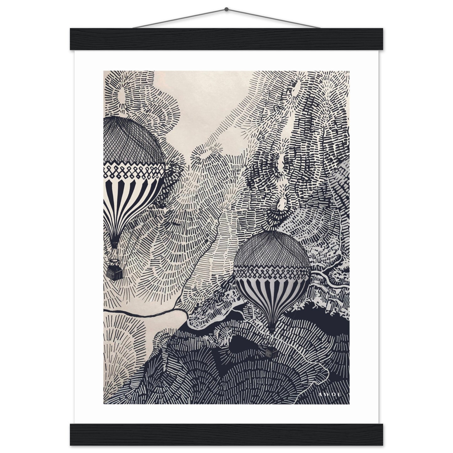 Dream Big Art Print: Vintage Travel In The Sky, Poster With Hanger
