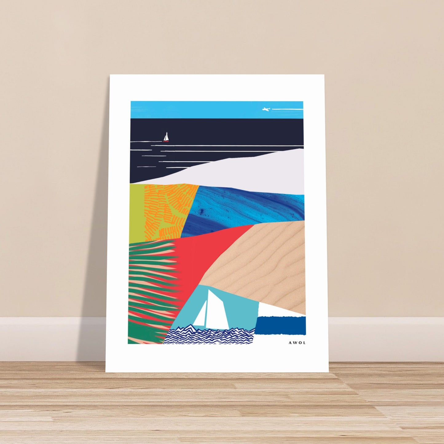 Tropical, Beach Vacation Vibes: Poster Print
