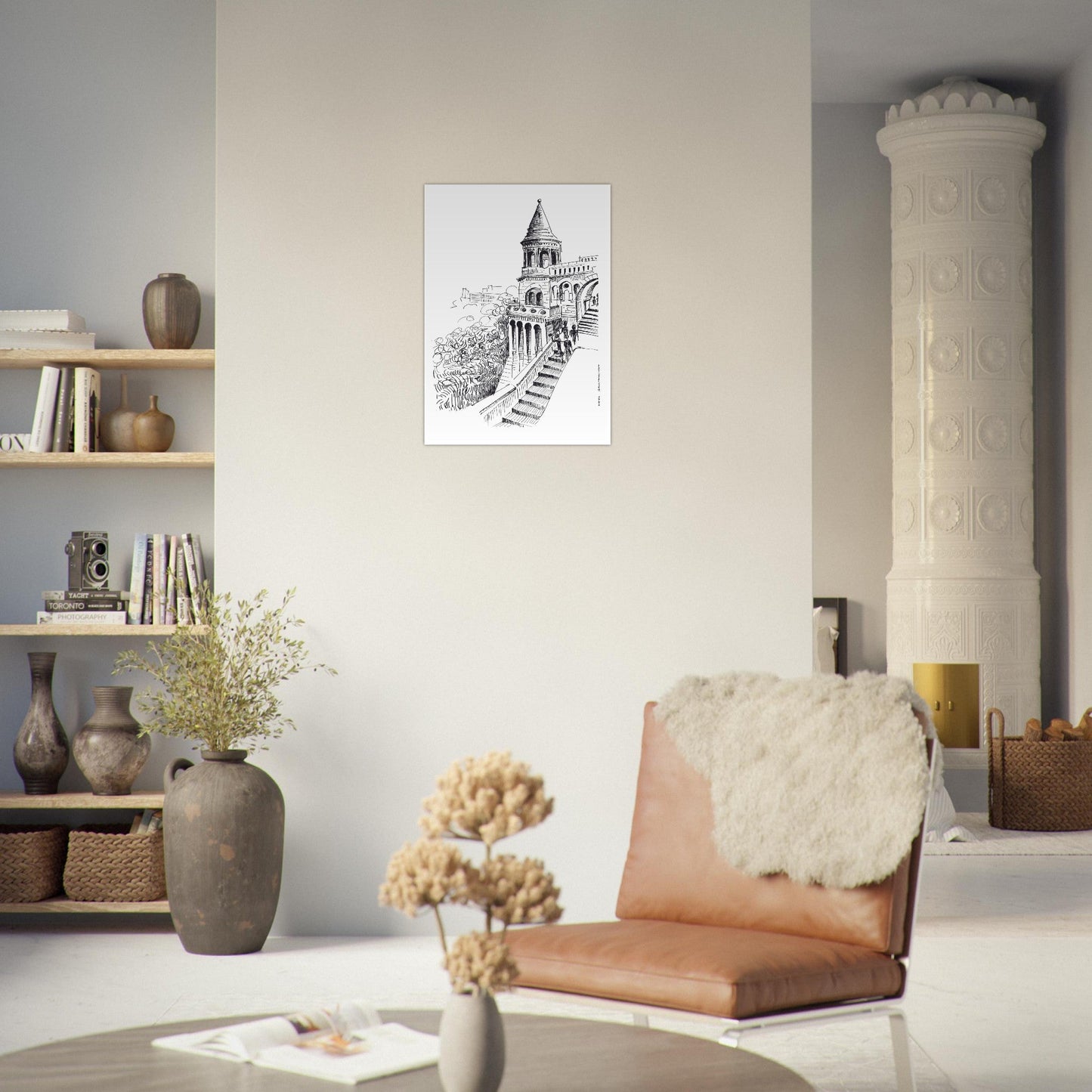 Castle On A Hill Overlooking Budapest: Hungary City Landscape, Premium Matte Paper Poster - Creations Awol