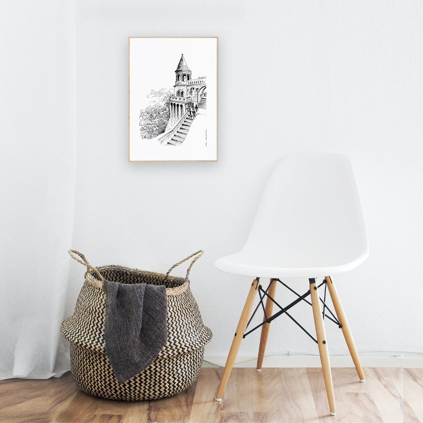 Castle On A Hill Overlooking Budapest: Hungary City Landscape, Premium Matte Paper Poster - Creations Awol