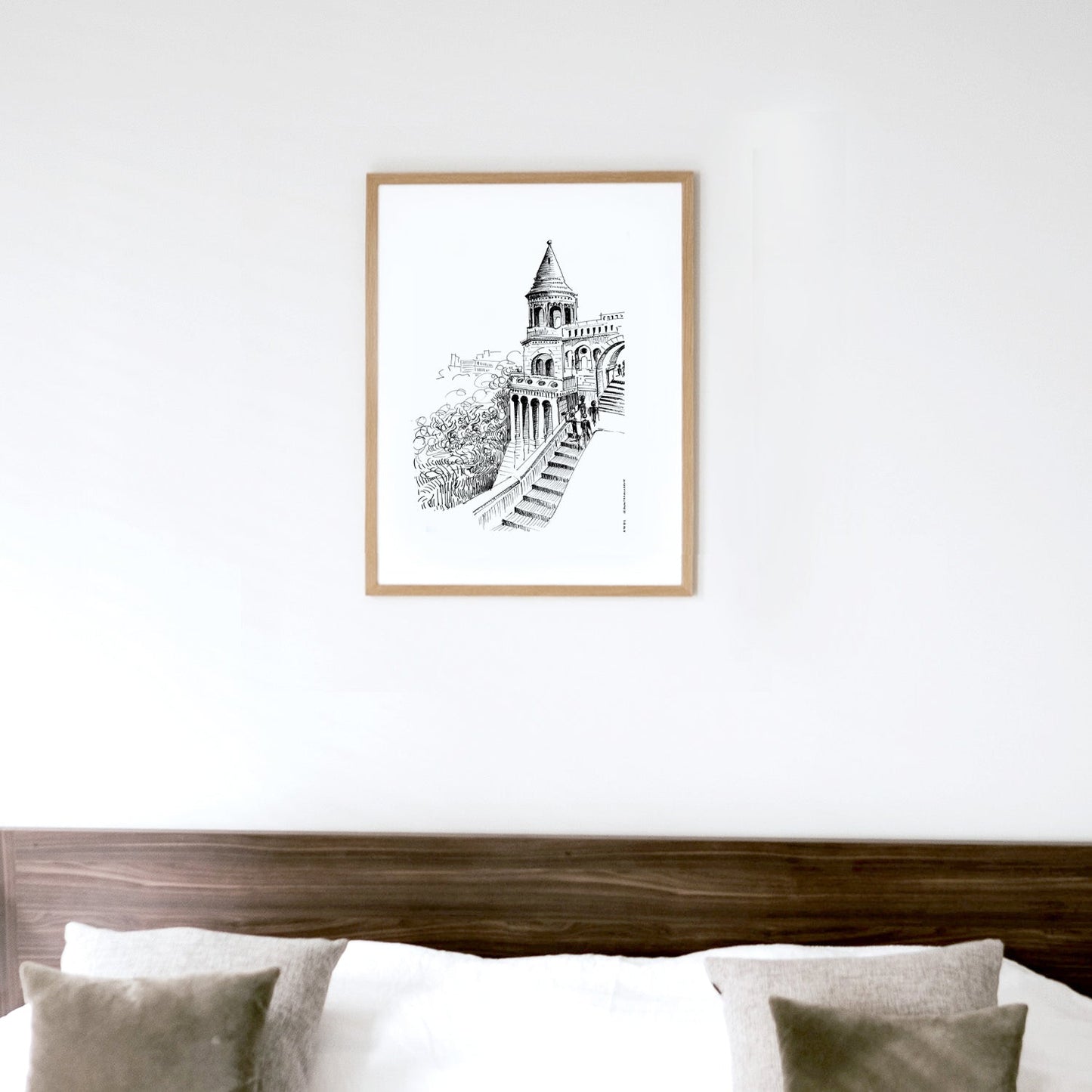 Castle On A Hill Overlooking Budapest: Hungary City Landscape, Premium Matte Paper Poster - Creations Awol