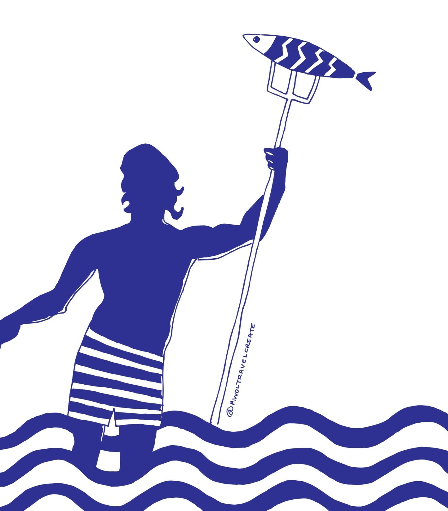 Catch Of The Day Wall Art, Modern Nautical Aluminum Art Print - Creations Awol