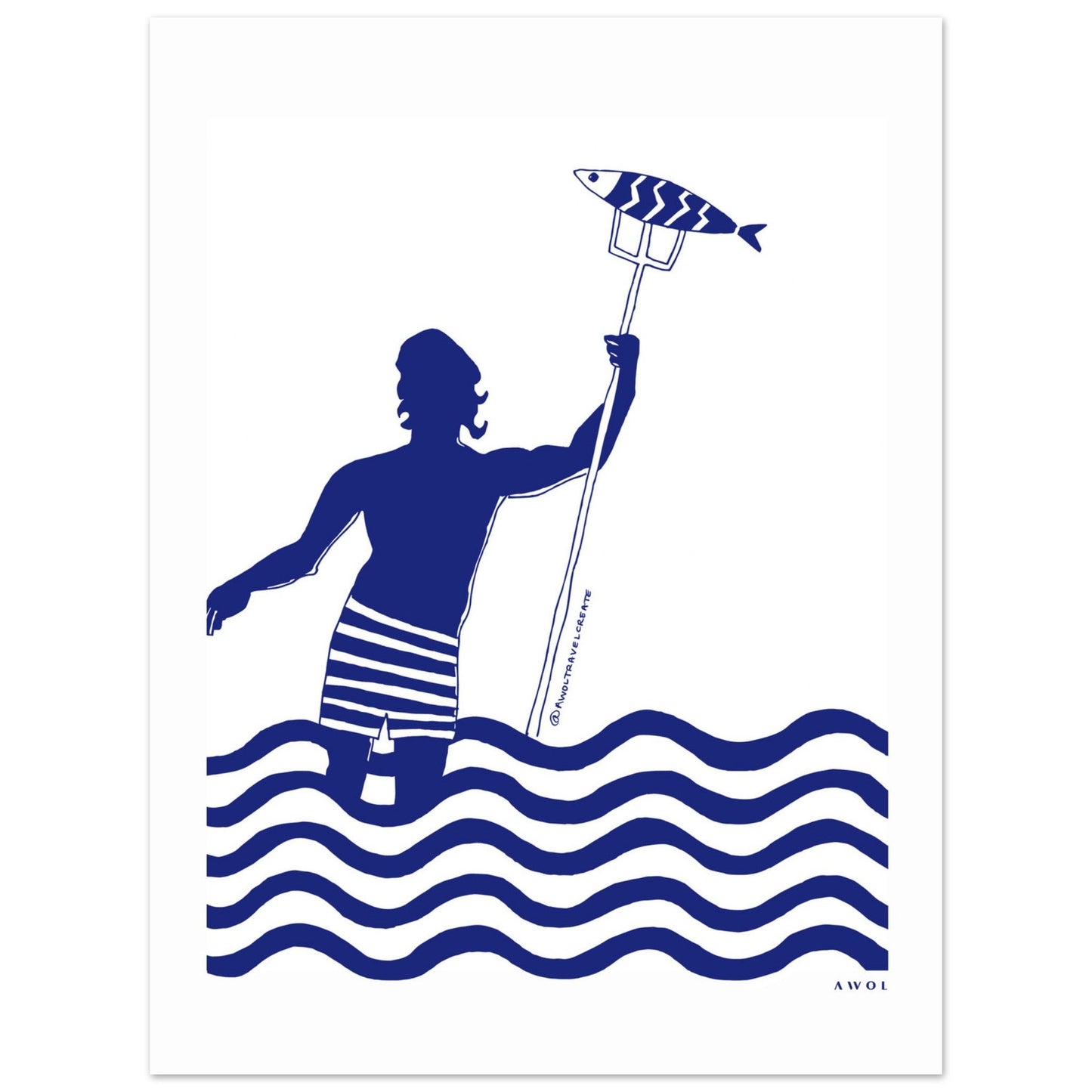 Catch Of The Day Wall Art, Modern Nautical Aluminum Art Print - Creations Awol