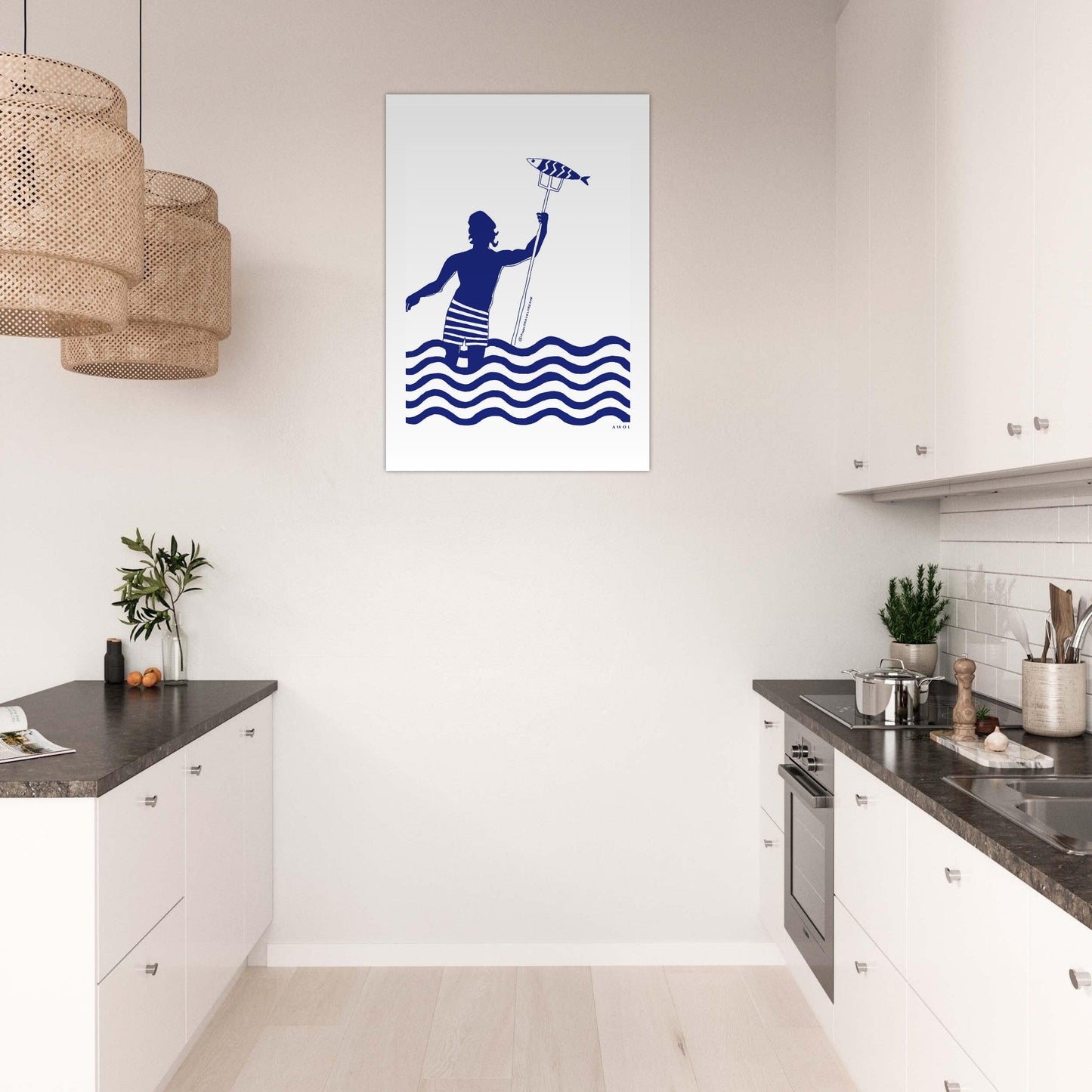 Catch Of The Day Wall Art, Modern Nautical Aluminum Art Print - Creations Awol