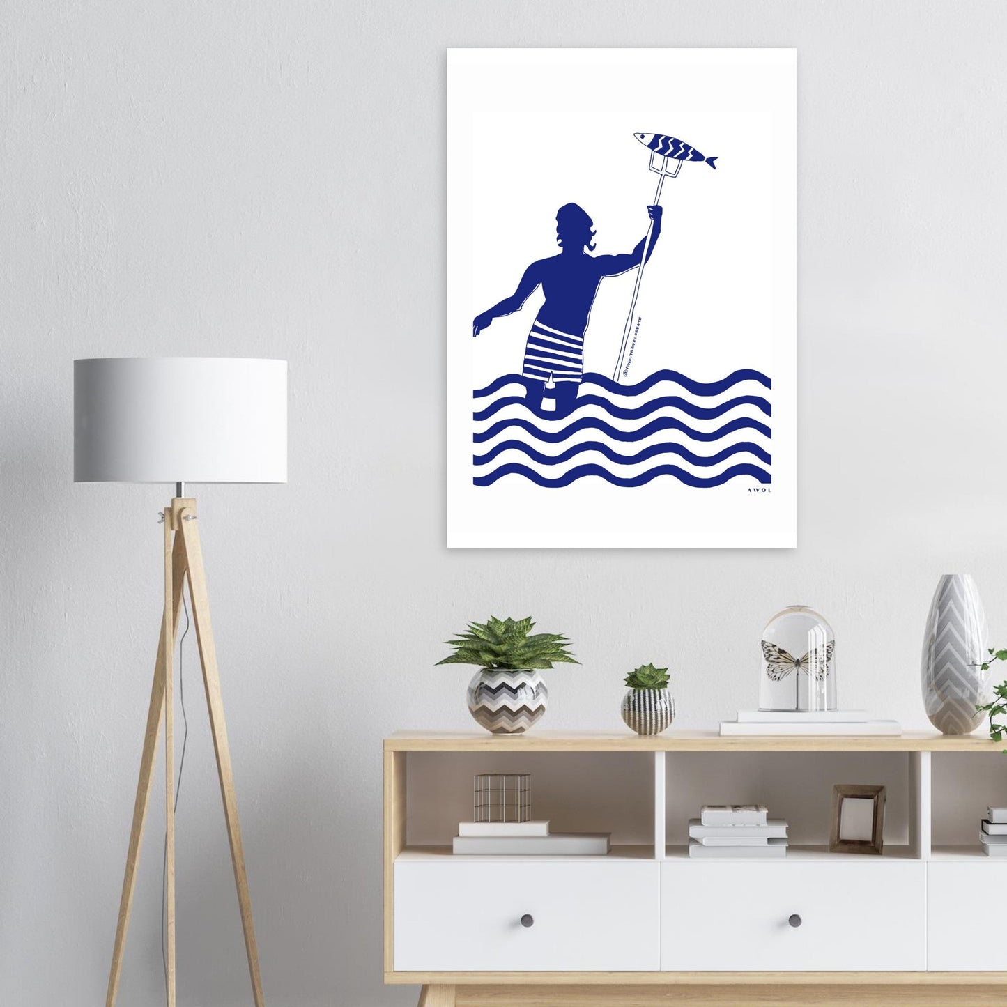 Catch Of The Day Wall Art, Modern Nautical Aluminum Art Print - Creations Awol