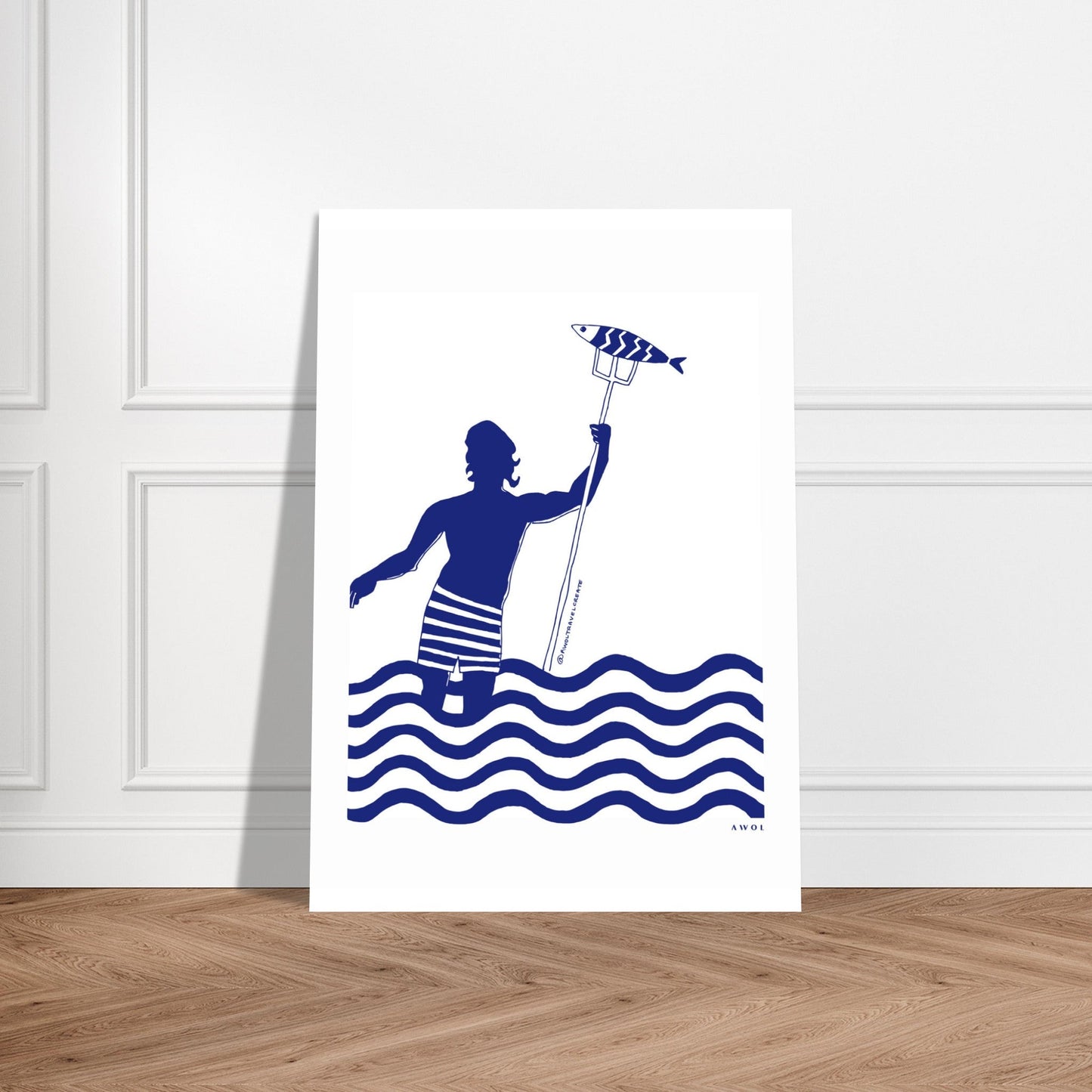 Catch Of The Day Wall Art, Modern Nautical Aluminum Art Print - Creations Awol