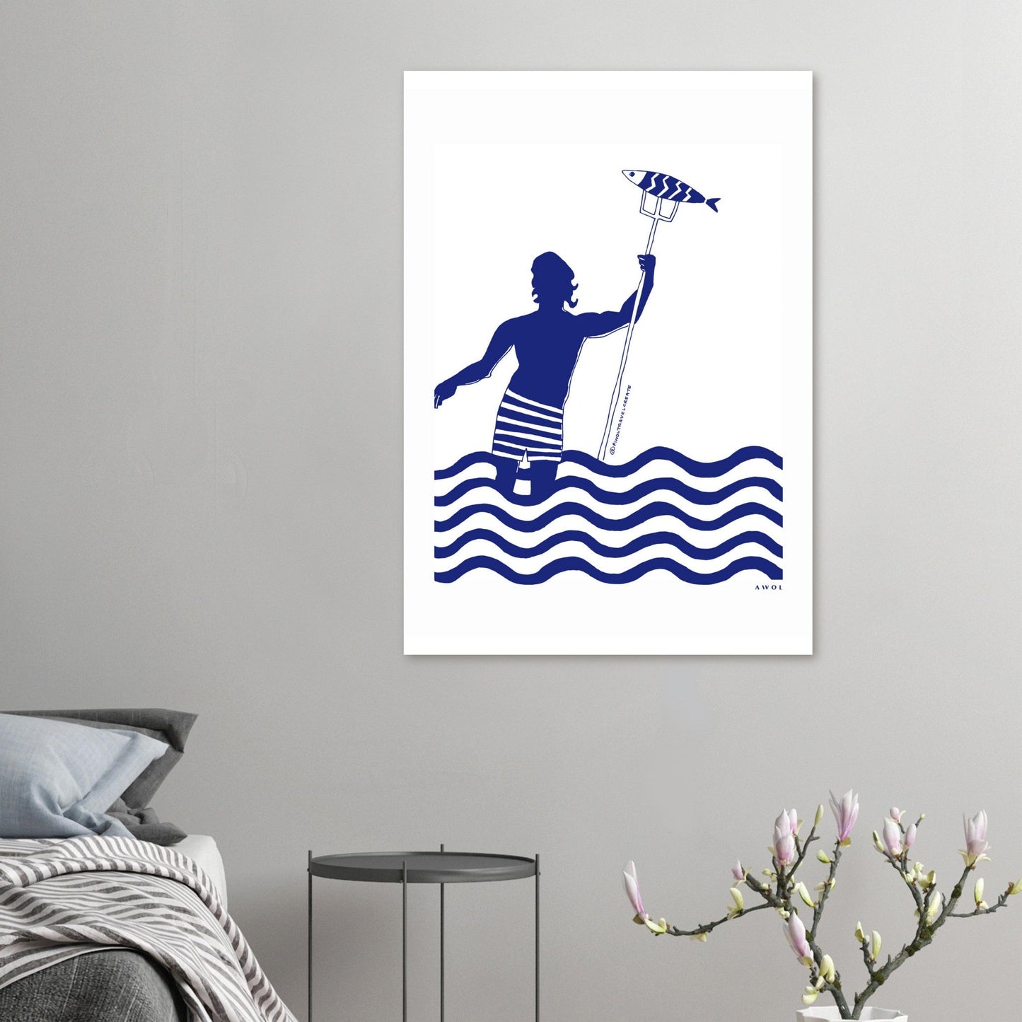 Catch Of The Day Wall Art, Modern Nautical Aluminum Art Print - Creations Awol