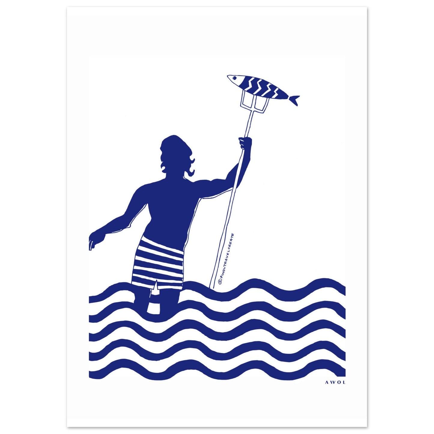 Catch Of The Day Wall Art, Modern Nautical Aluminum Art Print - Creations Awol