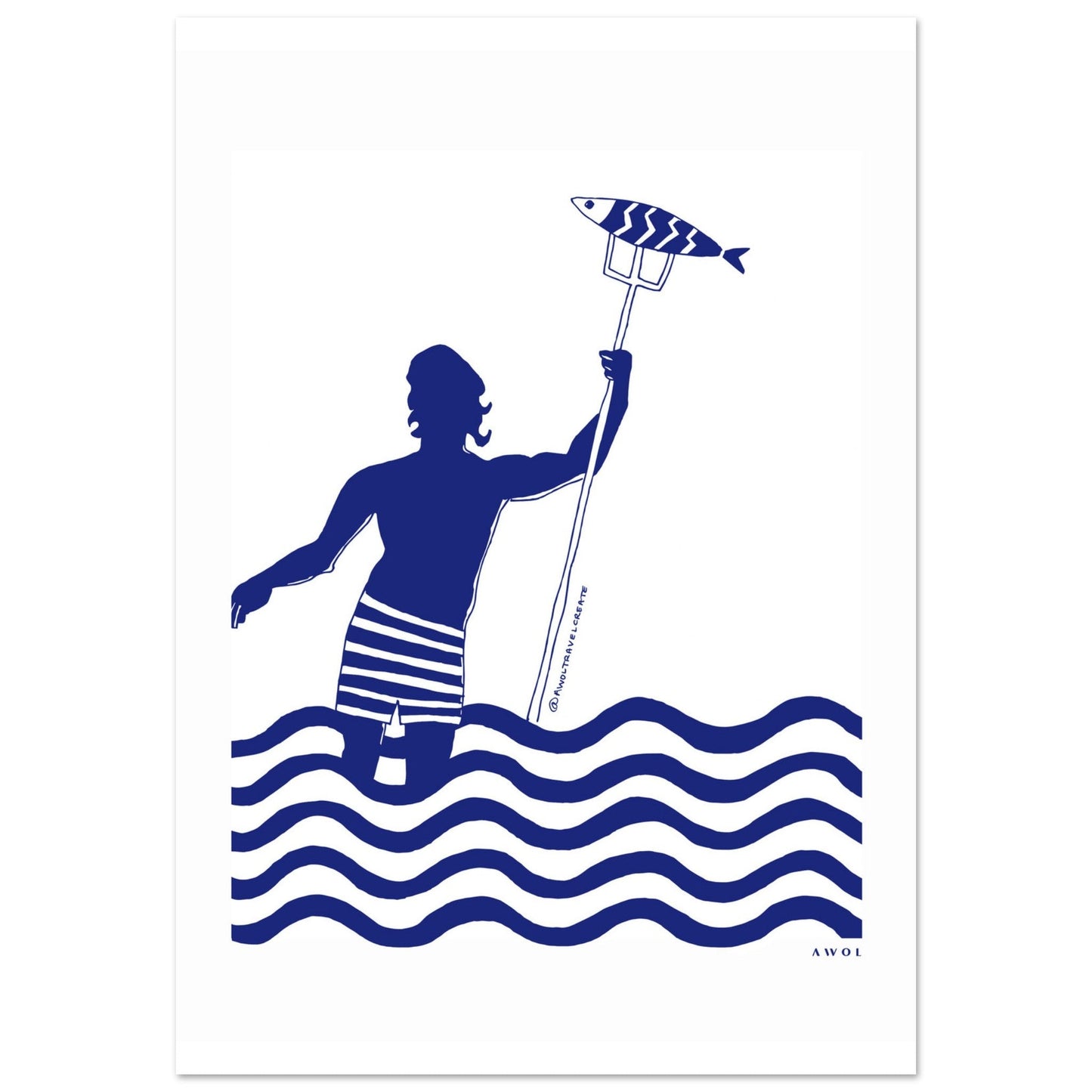 Catch Of The Day Wall Art, Modern Nautical Aluminum Art Print - Creations Awol