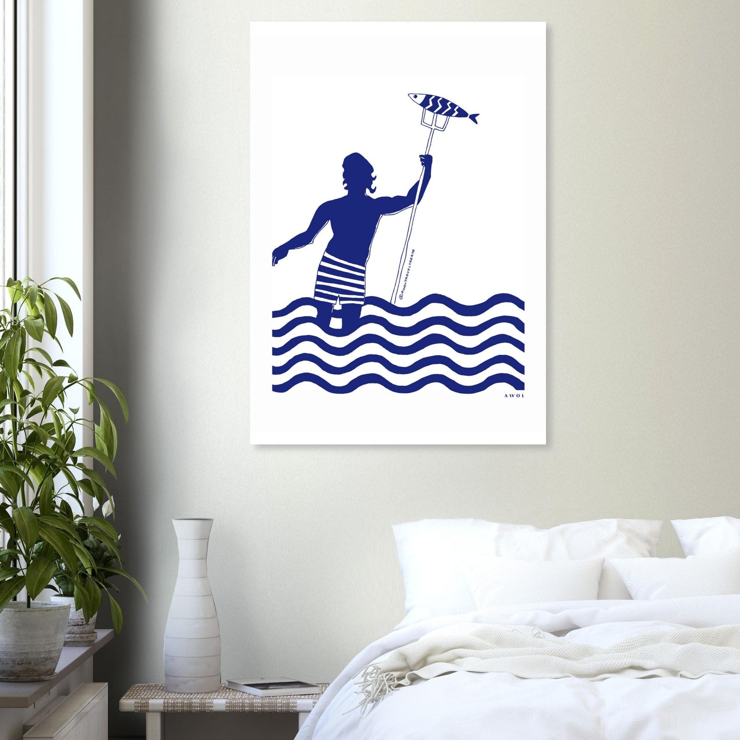 Catch Of The Day Wall Art, Modern Nautical Aluminum Art Print - Creations Awol