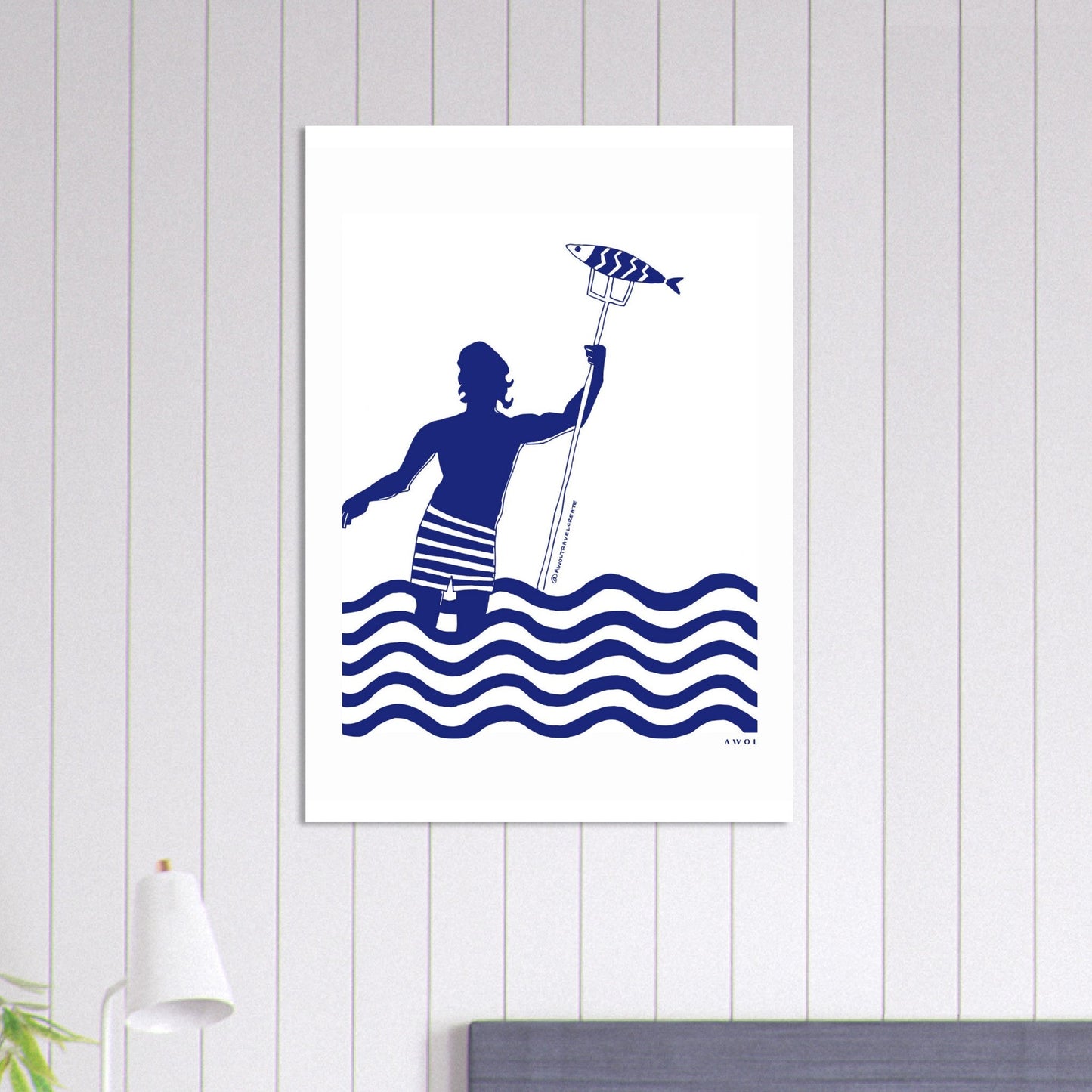 Catch Of The Day Wall Art, Modern Nautical Aluminum Art Print - Creations Awol