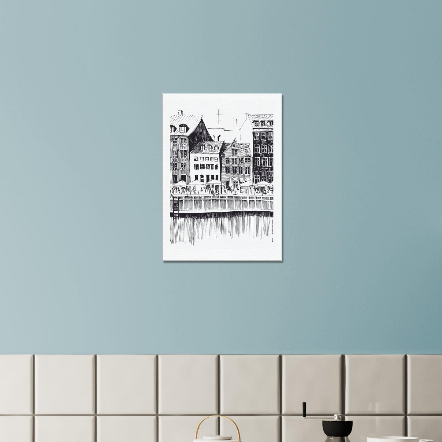 Saturday Afternoon On Nyhavn Canal In Copenhagen, Denmark: Canvas Art Print