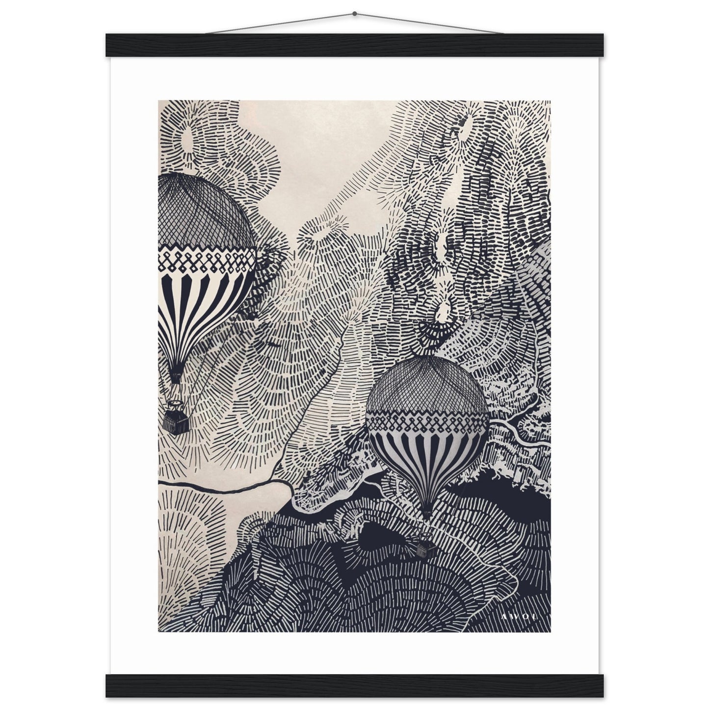 Dream Big Art Print: Vintage Travel In The Sky, Poster With Hanger