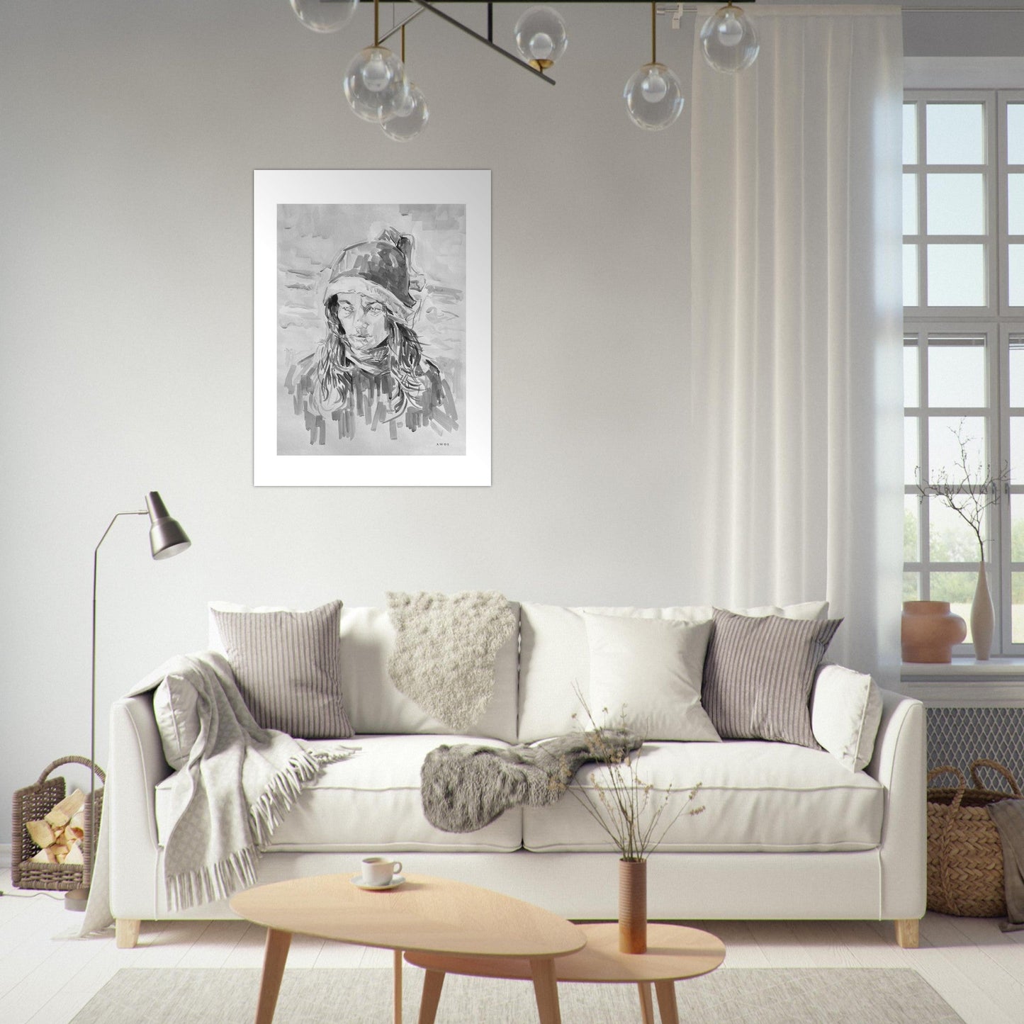 Christmas In Asia Portrait On The Beach: Classic Matte Paper Poster - Creations Awol