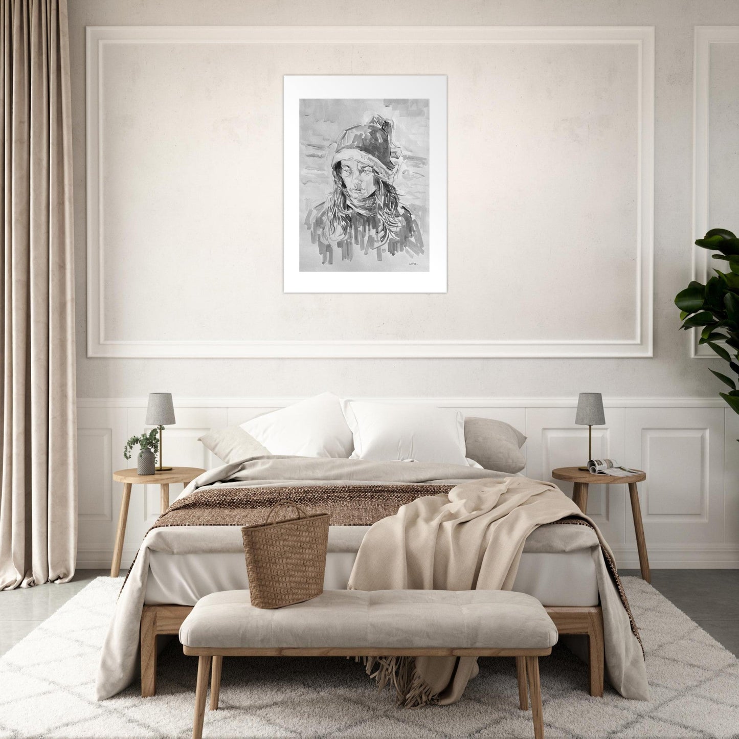 Christmas In Asia Portrait On The Beach: Classic Matte Paper Poster - Creations Awol