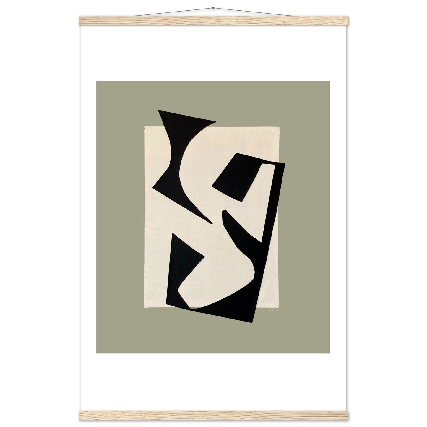 Coastlines & Calanques: Abstract Landscape Art Print, Poster with Hanger - Creations Awol
