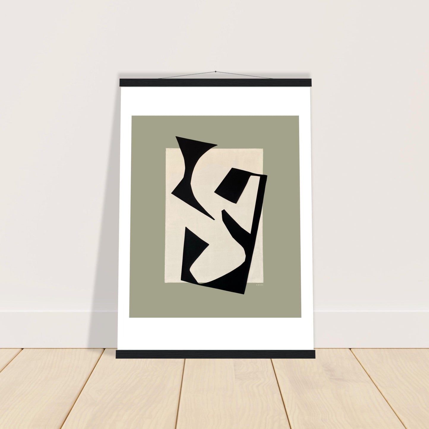 Coastlines & Calanques: Abstract Landscape Art Print, Poster with Hanger - Creations Awol