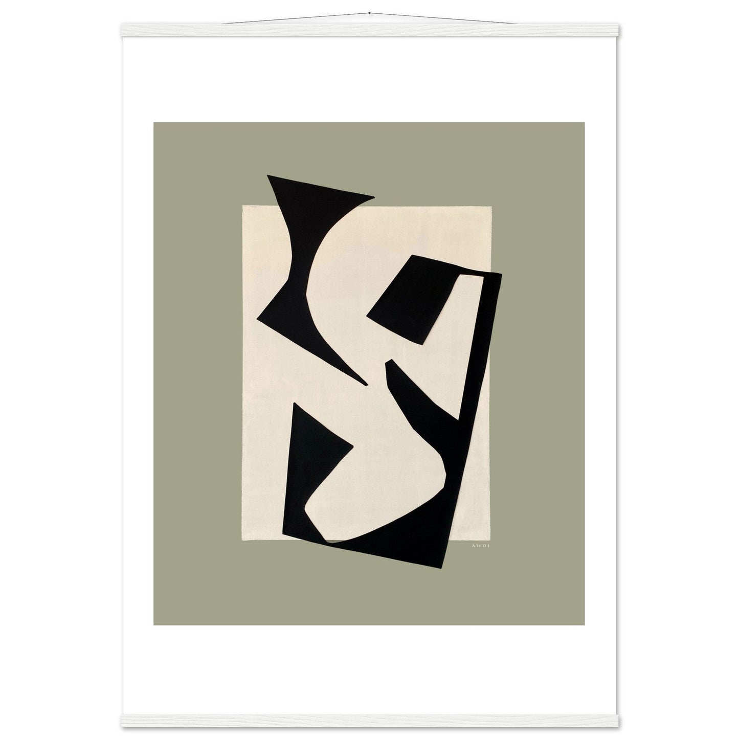 Coastlines & Calanques: Abstract Landscape Art Print, Poster with Hanger - Creations Awol