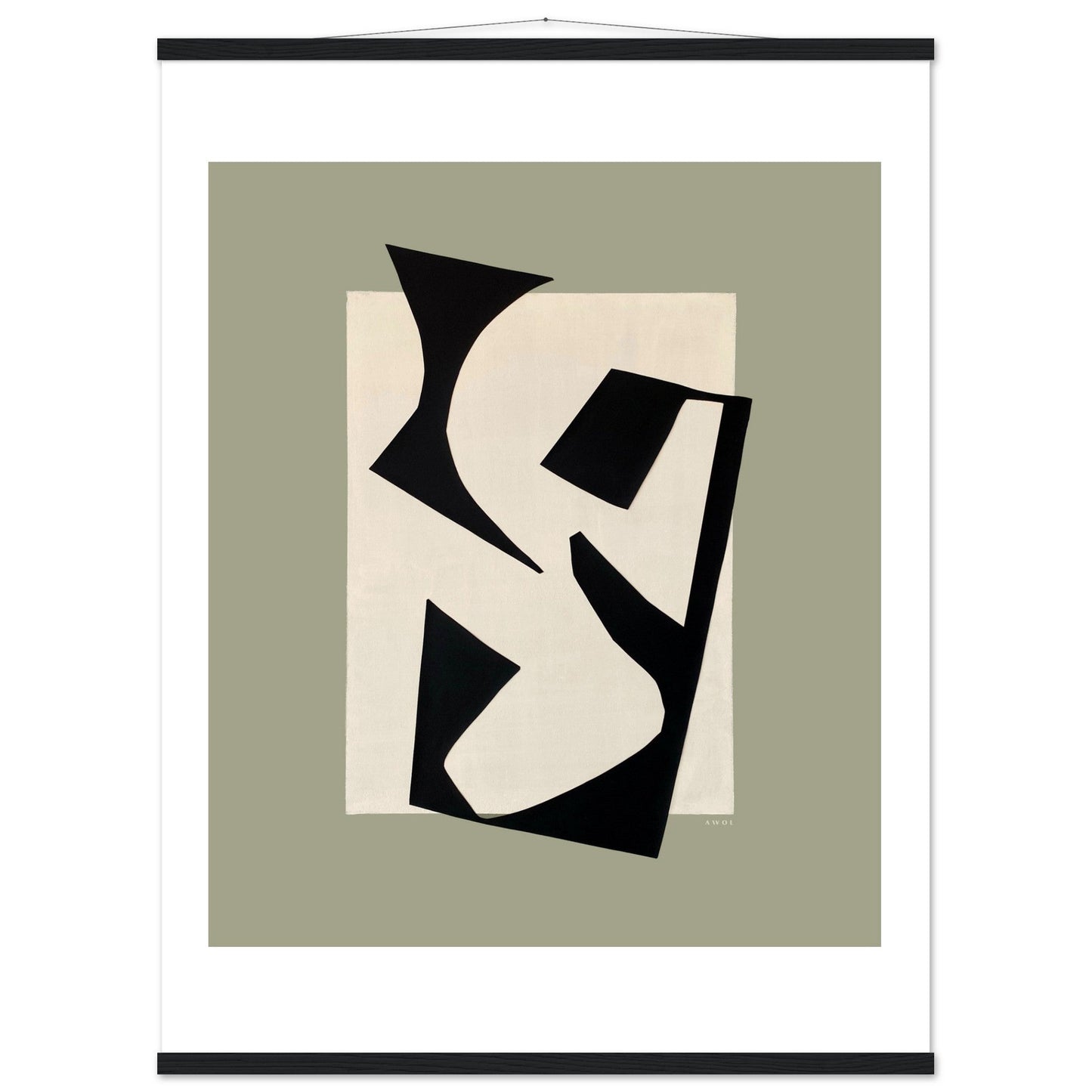 Coastlines & Calanques: Abstract Landscape Art Print, Poster with Hanger - Creations Awol